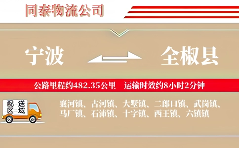 宁波到全椒县物流公司