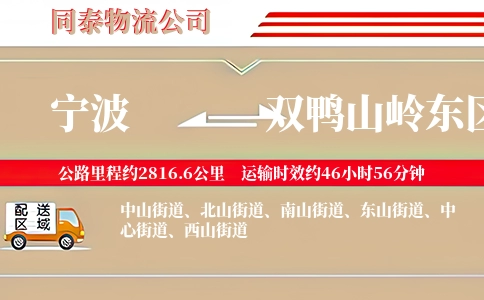 宁波到双鸭山岭东区物流公司