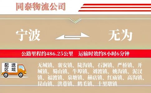 宁波到无为物流公司