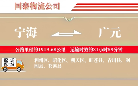 宁海到广元物流公司