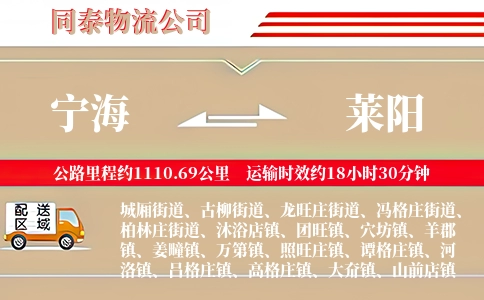 宁海到莱阳物流公司