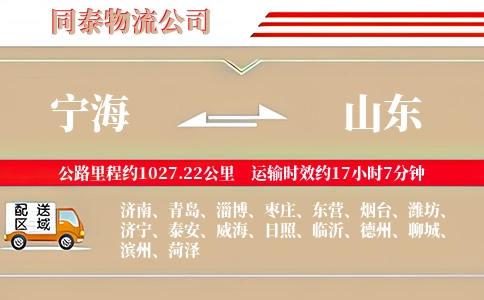 宁海到山东物流公司